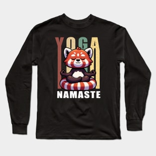 Panda Yoga Meditation Namaste Long Sleeve T-Shirt